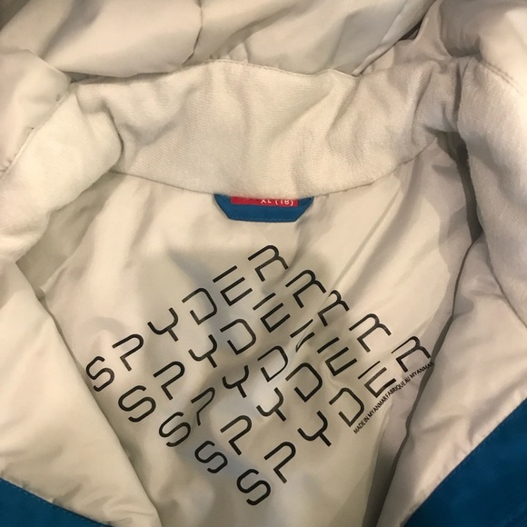 Spyder Blue and Black Puffer Jacket with Insulated Design - Picture 7 of 7